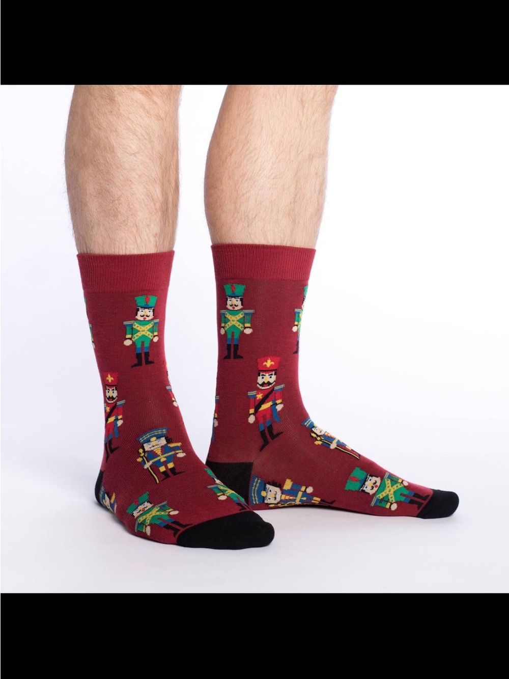 Good Luck Sock red nutcracker soldier crew socks. New in package funsocks